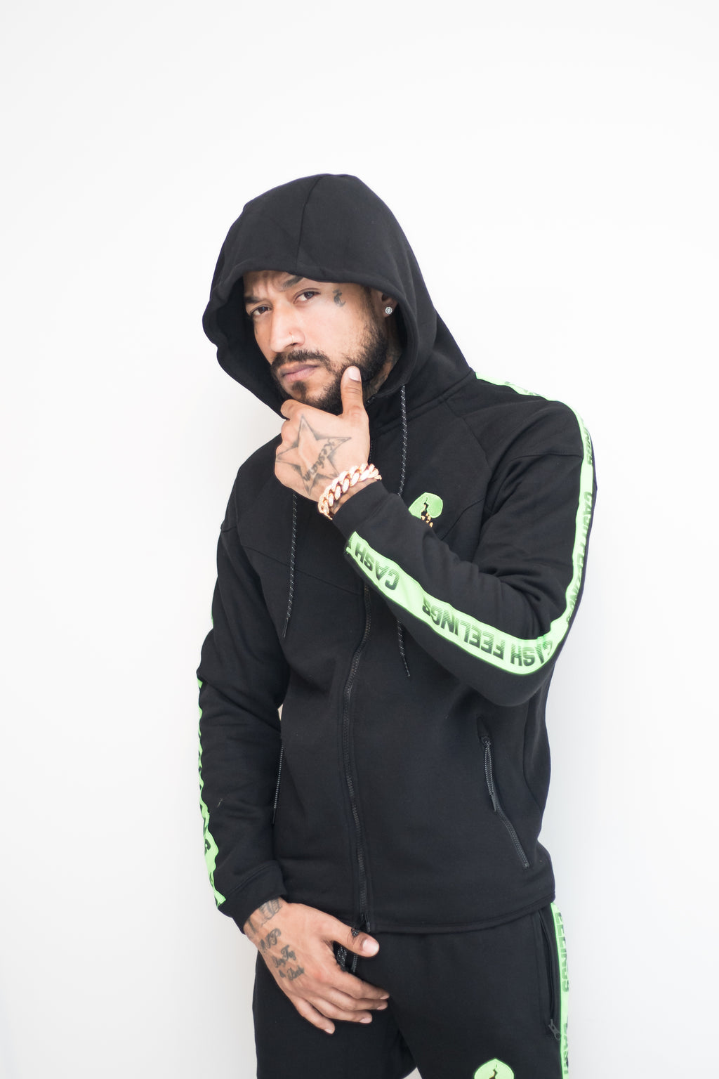 Black and Neon Green (Glacier) Tracksuit